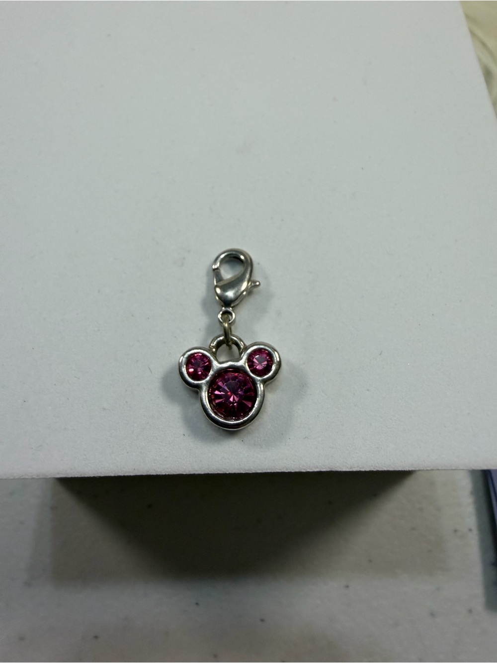 💙3/$20💙 DISNEY Pink Crystal Mickey-Style Dangle Charm - Women Jewelry